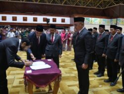 Gubernur Mualem Lantik Sejumlah Pejabat Eselon II, Taufik Jabat Kadis Perkim Aceh