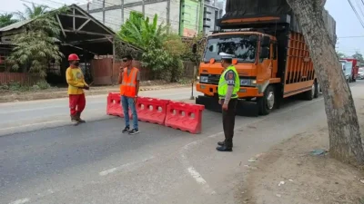 Perbaikan Jembatan di Syamtalira Bayu Aceh Utara, Arus Lalulintas Harus Buka Tutup