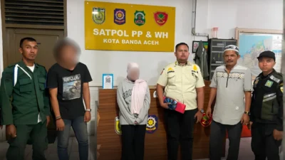 Lagi Asyik Open BO, Pasangan Bukan Mahram Disergap Tim Kalong di Banda Aceh