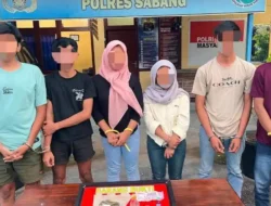 ‎4 Pria dan 2 Wanita Diamankan Polisi dalam Kamar Hotel Sabang, Diduga Asyik Pesta Narkoba