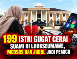199 Istri Gugat Cerai Suami di Lhokseumawe, Medsos dan Judol Jadi Pemicu